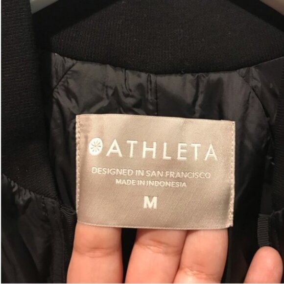 Athleta Summit PrimaLoft Insulated Shell Full Zip Parka Jacket Coat Medium black - Picture 4 of 9